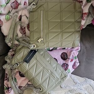 Matched set of quilted French Connection bags, NWT